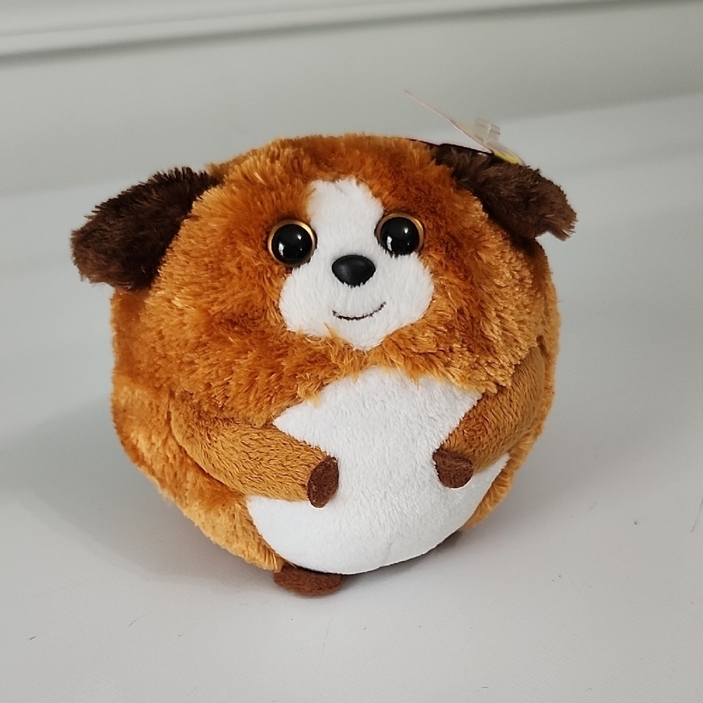 Ty BANDIT Brown and White Stuffed Hampster